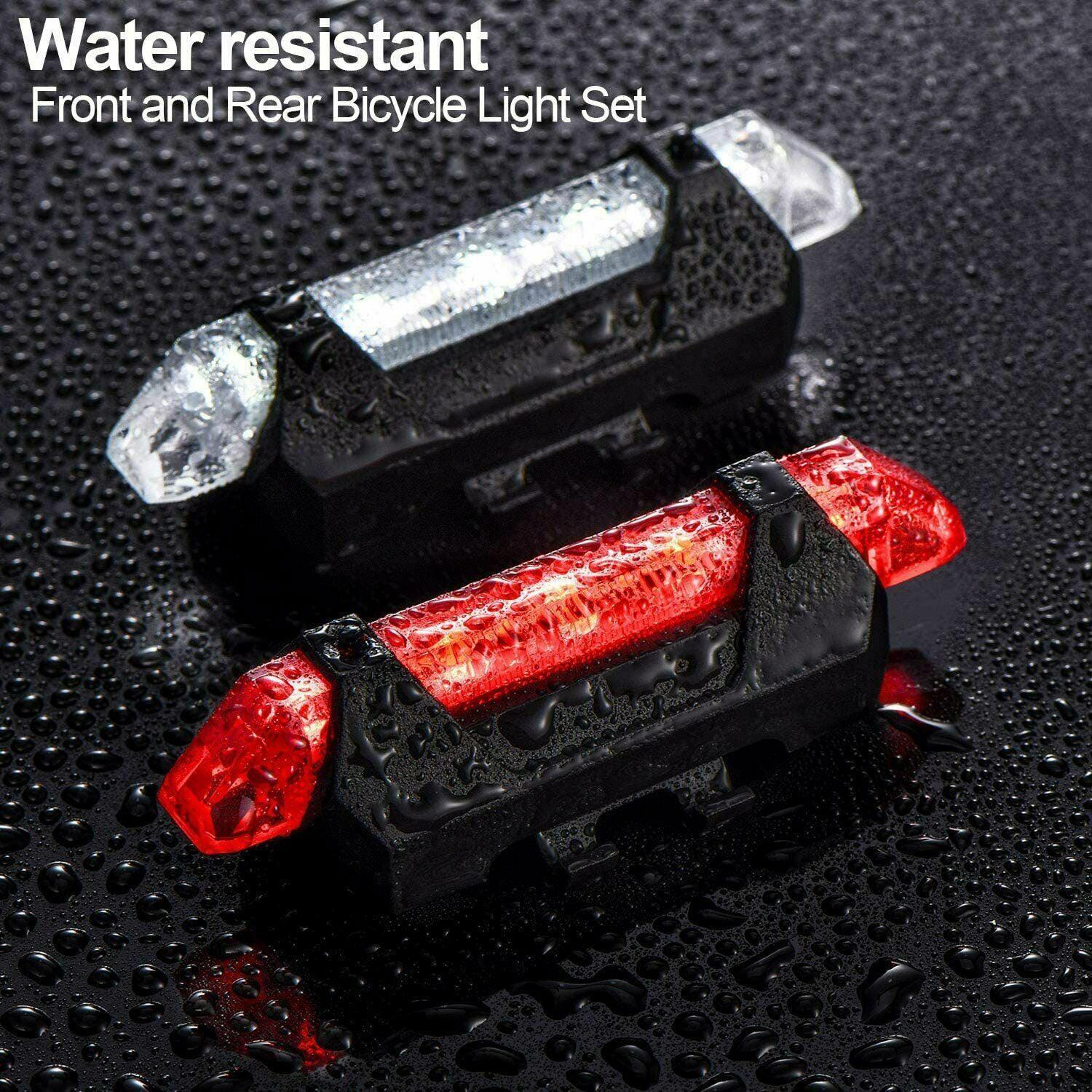 USB Rechargeable Bike Lights - Waterproof Red light Cycling - Tophatter Daily Deals