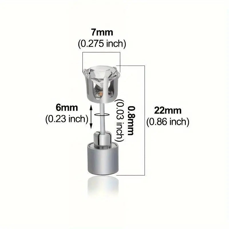 LED Flashing Color-Changing Earrings - Fashion Party Accessory, Glow in the Dark Cubic Zirconia Studs - Tophatter Daily Deals