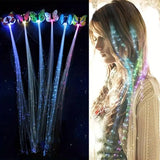 LED Glitter Wig Braids Colorful Butterfly Lights - Tophatter Daily Deals