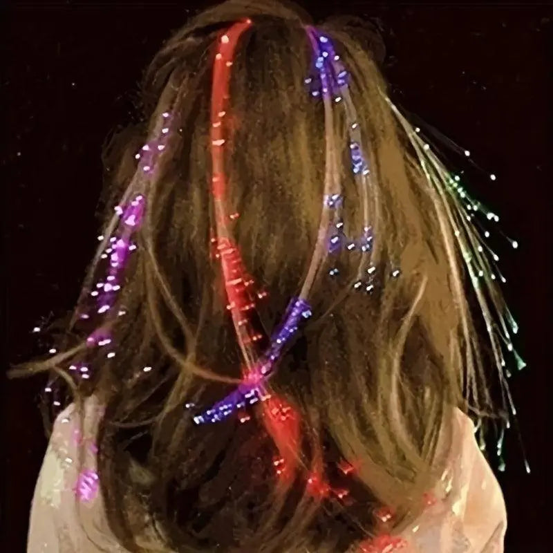 LED Glitter Wig Braids Colorful Butterfly Lights - Tophatter Daily Deals
