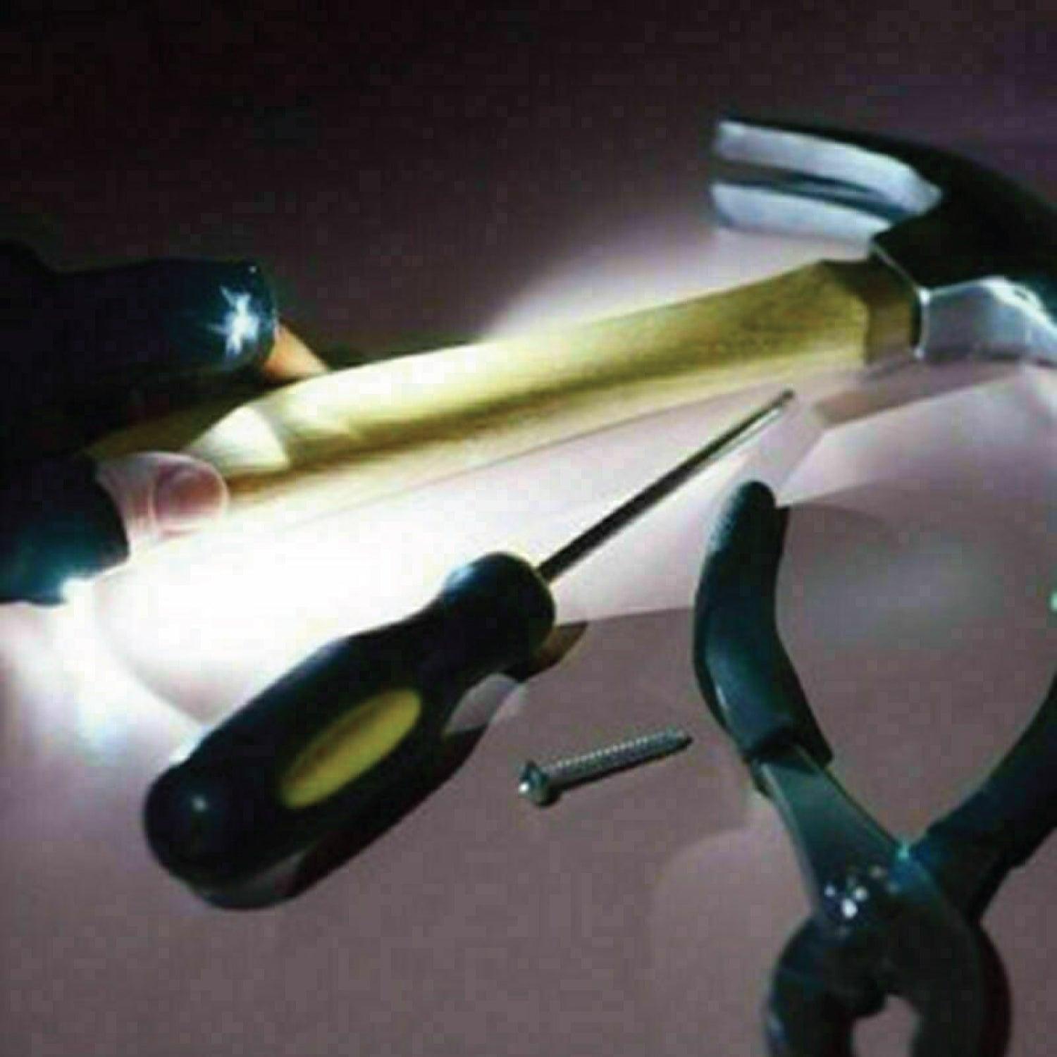 Gloves With Lights on Fingers - 1 Pair Finger Gloves with LED Light Flashlight Tools Outdoor Gear Rescue Torch Handy Mechanic Tool Night Fishing Light Gloves - Tophatter Daily Deals