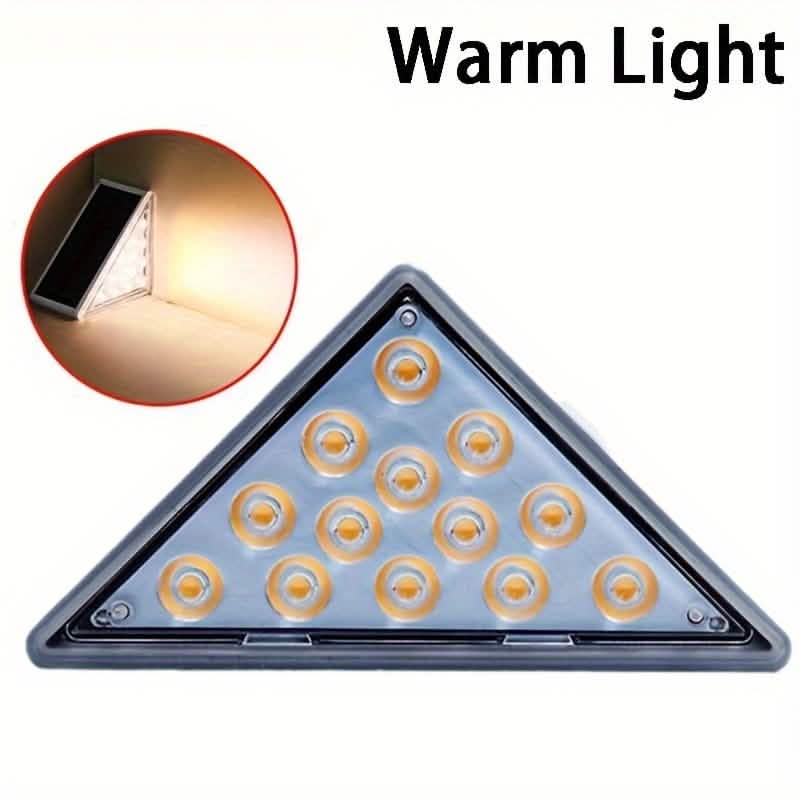 2-Pack: Solar Step Lights, 15 LED IP67 Deck and Stair Lights