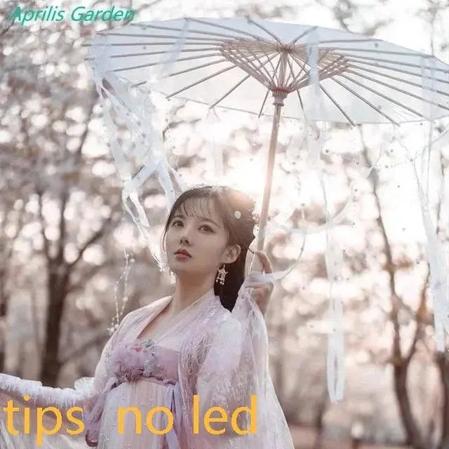 LED Yarn Silk Cloth Lace Decorative Umbrella Beach Parasol Princess Chinese Japan Umbrella Drama Craft Umbrella Cosplay - Tophatter Daily Deals