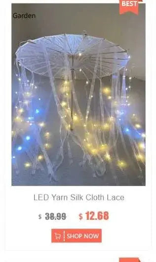 LED Yarn Silk Cloth Lace Decorative Umbrella Beach Parasol Princess Chinese Japan Umbrella Drama Craft Umbrella Cosplay - Tophatter Daily Deals