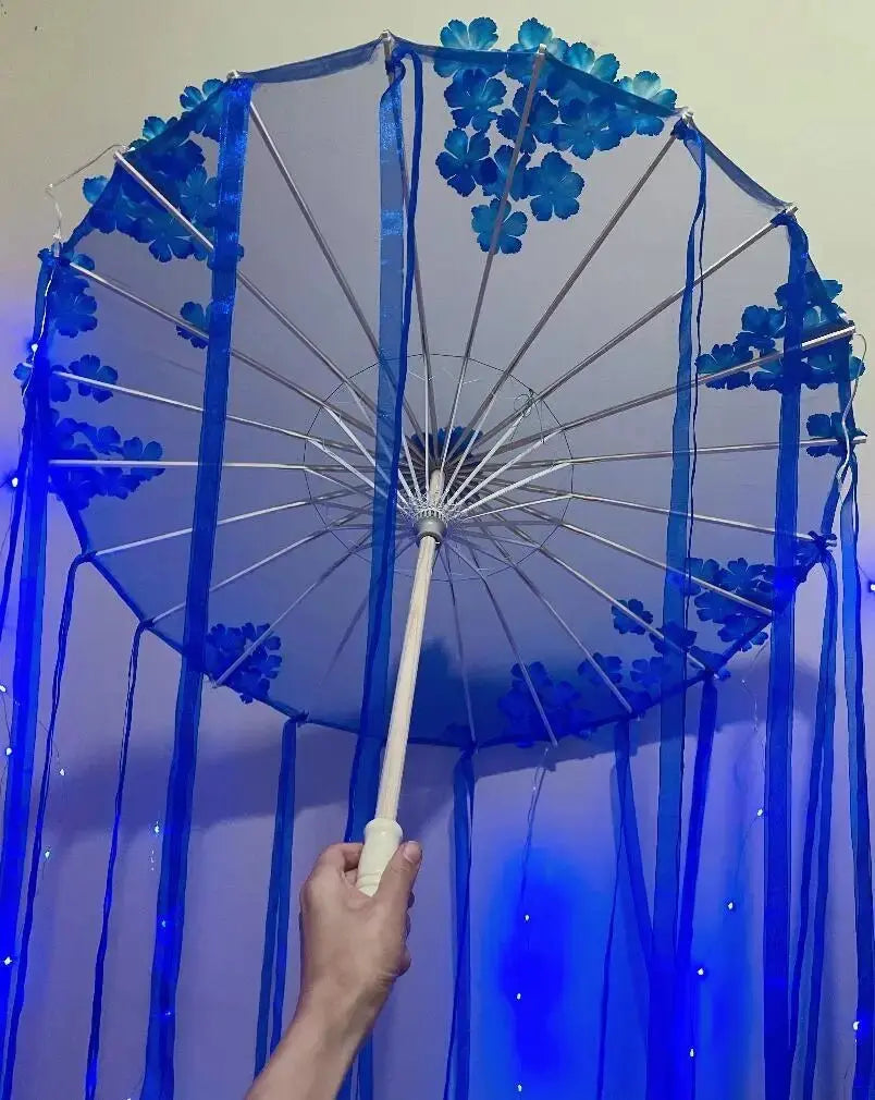 LED Yarn Silk Cloth Lace Decorative Umbrella Beach Parasol Princess Chinese Japan Umbrella Drama Craft Umbrella Cosplay - Tophatter Daily Deals