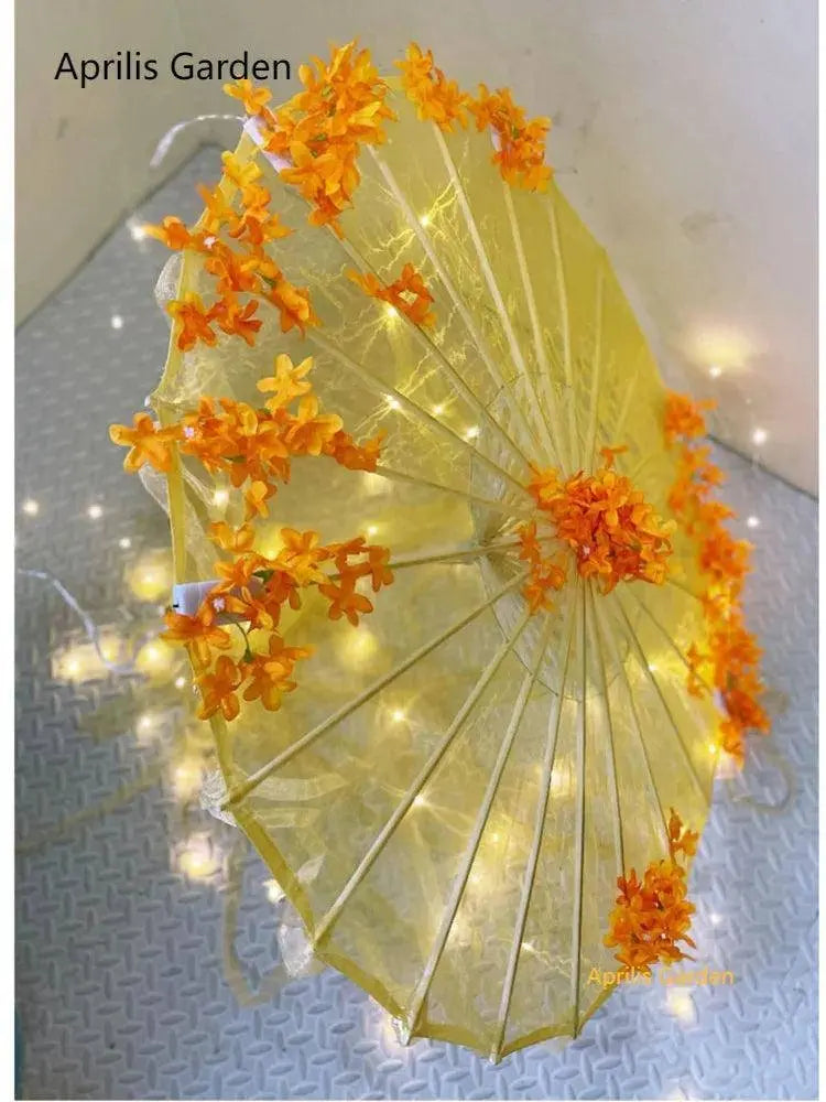 LED Yarn Silk Cloth Lace Decorative Umbrella Beach Parasol Princess Chinese Japan Umbrella Drama Craft Umbrella Cosplay - Tophatter Daily Deals