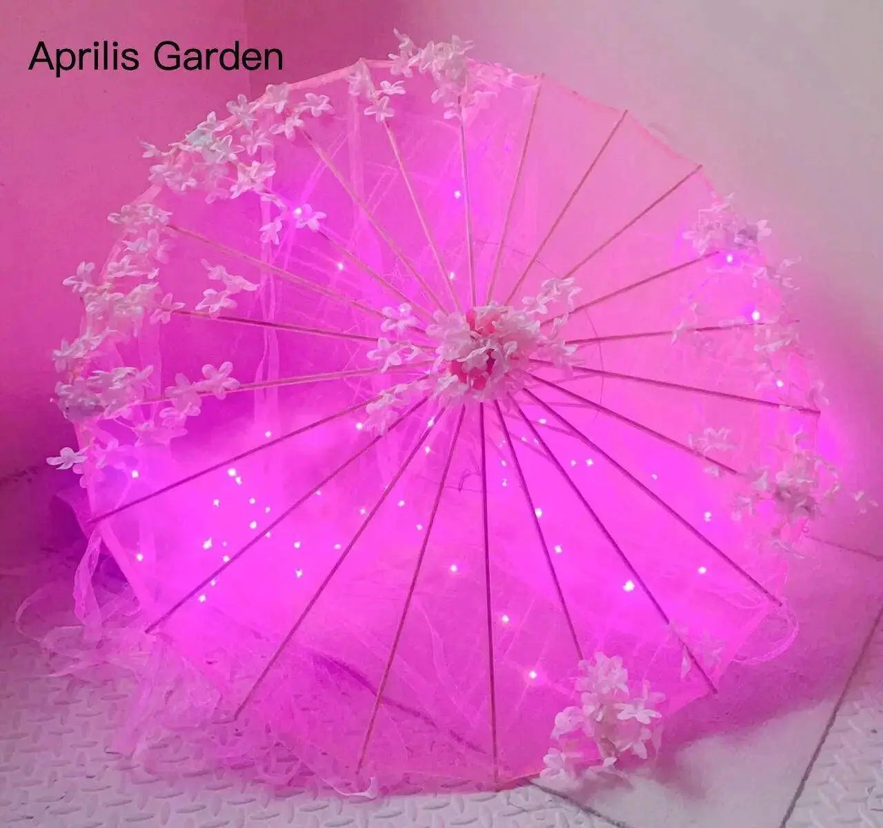 LED Yarn Silk Cloth Lace Decorative Umbrella Beach Parasol Princess Chinese Japan Umbrella Drama Craft Umbrella Cosplay - Tophatter Daily Deals