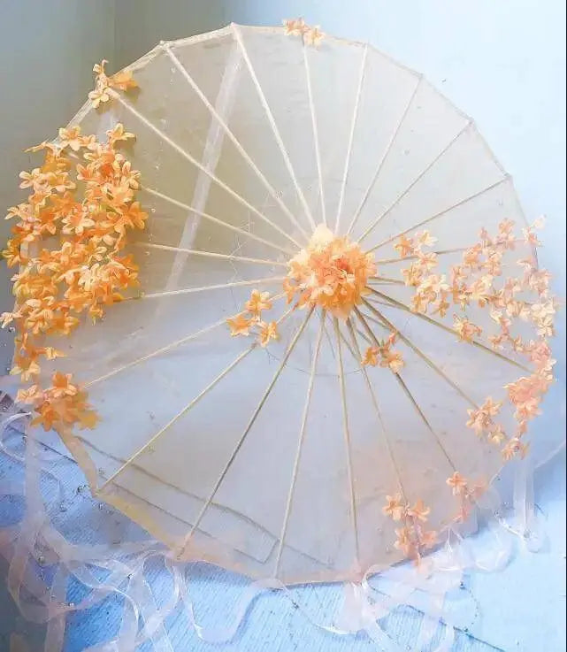 LED Yarn Silk Cloth Lace Decorative Umbrella Beach Parasol Princess Chinese Japan Umbrella Drama Craft Umbrella Cosplay - Tophatter Daily Deals