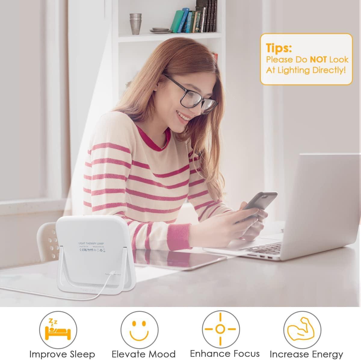 Sads Light Therapy - 10000 Lux Natural Daylight Sad Light Therapy Lamp Apparel & Accessories - Tophatter Daily Deals