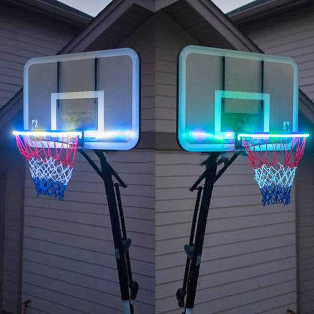 Basketball Hoop Sensor - Basketball Hoop Sensor-Activated LED Solar Strip Ring Lamp Light Flash Modes HB Sports & Outdoor - Tophatter Daily Deals