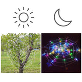 Light Up Spiders Web - LED Halloween Decoration Giant Spider Web Lights Party Props Fancy Decor Outdoor - Tophatter Daily Deals