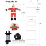LED Ladder Lights - 9.8Ft Christmas Lights with Santa Claus 8 Modes Lights for Indoor Outdoor Xmas Decoration (Multicolour) Christmas - Tophatter Daily Deals