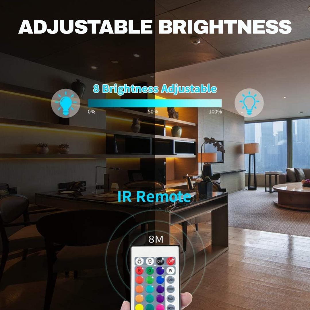 RGB LED Strip Light - 1-20M LED Strip Lights 5050 RGB Colour Changing Tape Cabinet Kitchen TV Lighting Indoor/Outdoor Decor Home - Tophatter Daily Deals