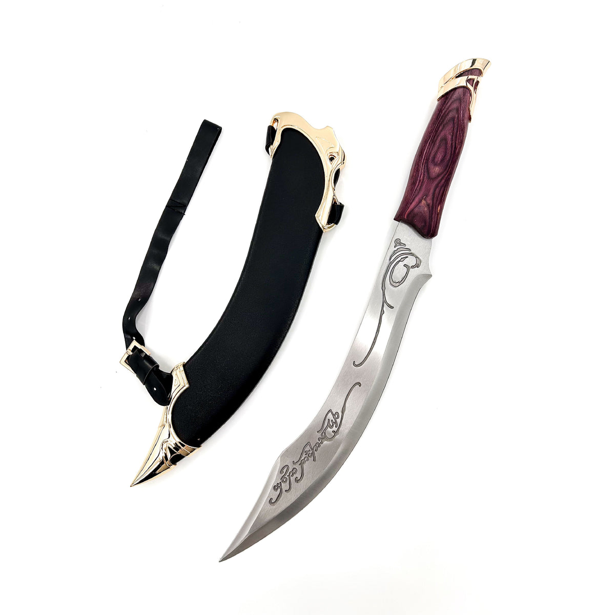Legendary Elven Rune Stainless Steel Scimitar swords - Tophatter Daily Deals