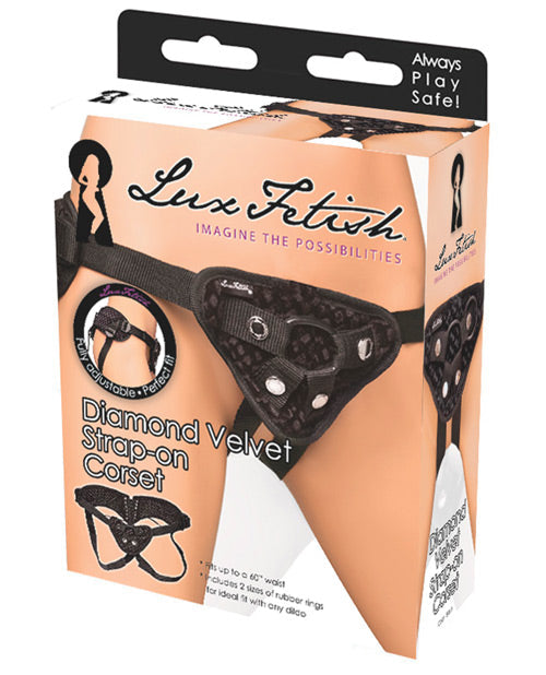 Lux Fetish Diamond Velvet Strap-on Corset Harnesses - Tophatter Daily Deals