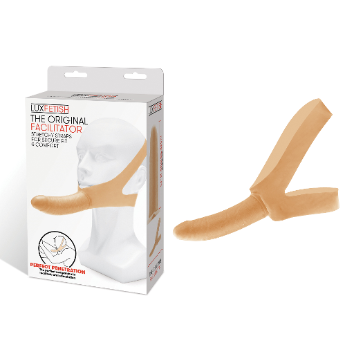 Lux Fetish The Original Facilitator Cream 5.5 Inch Realistic Dildo with Adjustable Head Straps > Bondage Gear > Gags and Bits - Tophatter Daily Deals