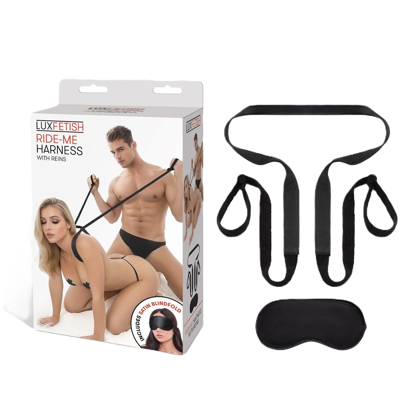 Lux Fetish Ride-Me Harness with Reins – Adjustable Strap Harness > Sex Toys > Sex Positioners - Tophatter Daily Deals
