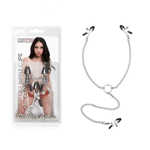 Lux Fetish Adjustable Nipple and Clit Clamp Set – Body Jewelry Clamps > Clothes > Body Jewellery (Non Piercing) - Tophatter Daily Deals