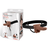 Lux Fetish 6 Inch Strap-On With Balls Brown Realistic Vibrating Harness > Dildos > Strap On Harnesses - Tophatter Daily Deals