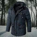 Waterproof Men Parka - Mid Thigh Hooded, Fleece Lined - Tophatter Daily Deals