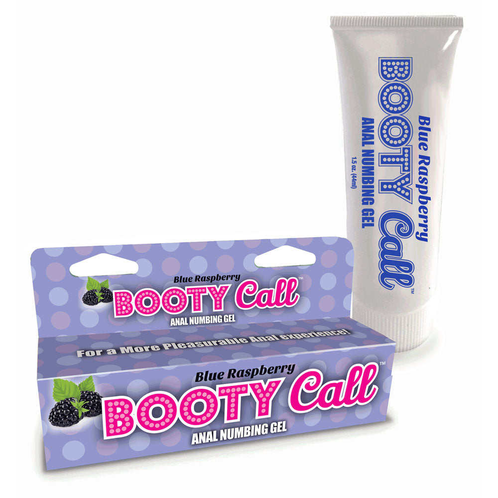 Booty Call Blue Raspberry Flavored Anal Numbing Gel – 44 ml Gel > Lube > Anal - Tophatter Daily Deals