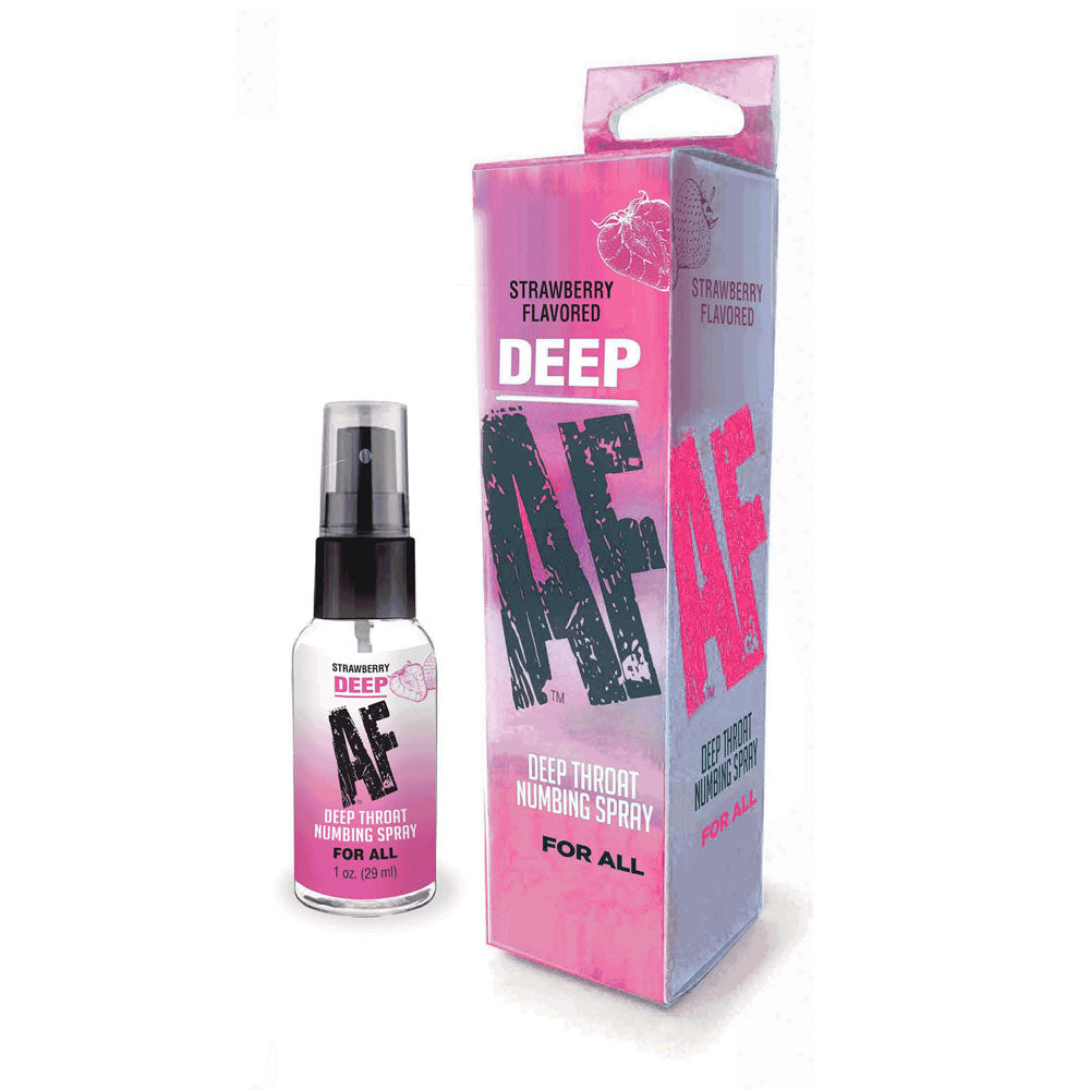 Deep AF (Strawberry) – Flavored Oral Desensitizer Spray 29 ml > Lube > Oral Gels & Sprays - Tophatter Daily Deals