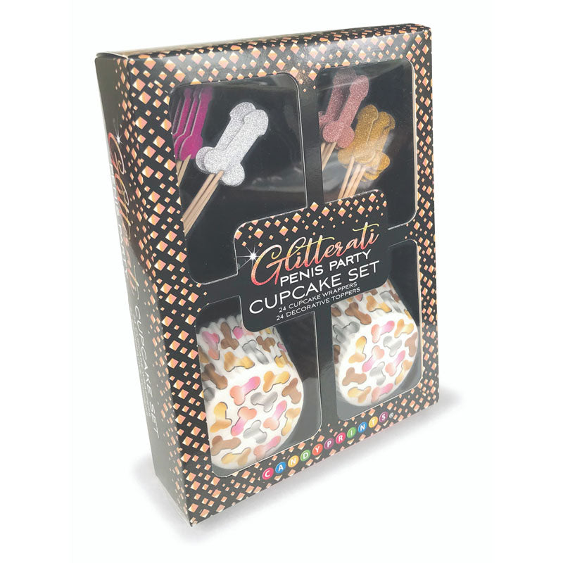 Glitterati Penis Party Cupcake Set of 24 > Novelties > Party Supplies - Tophatter Daily Deals
