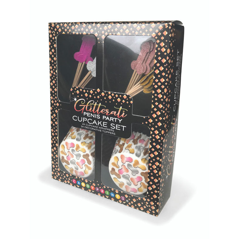Glitterati Penis Party Cupcake Set of 24 > Novelties > Party Supplies - Tophatter Daily Deals