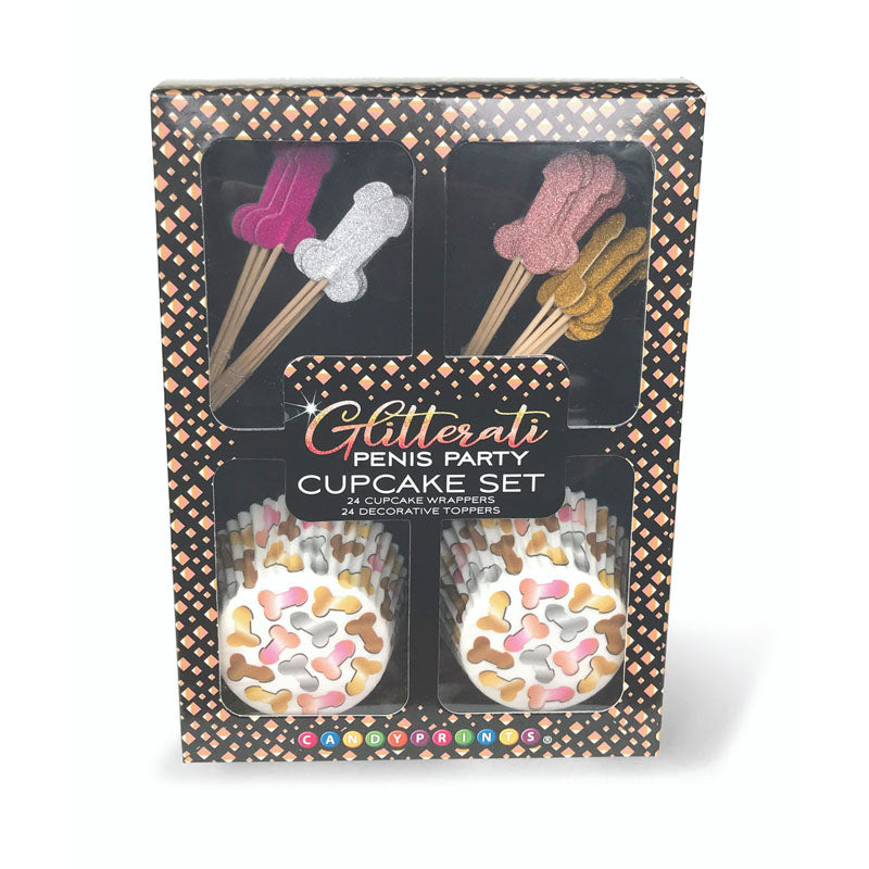 Glitterati Penis Party Cupcake Set of 24 > Novelties > Party Supplies - Tophatter Daily Deals