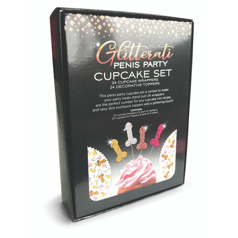 Glitterati Penis Party Cupcake Set of 24 > Novelties > Party Supplies - Tophatter Daily Deals