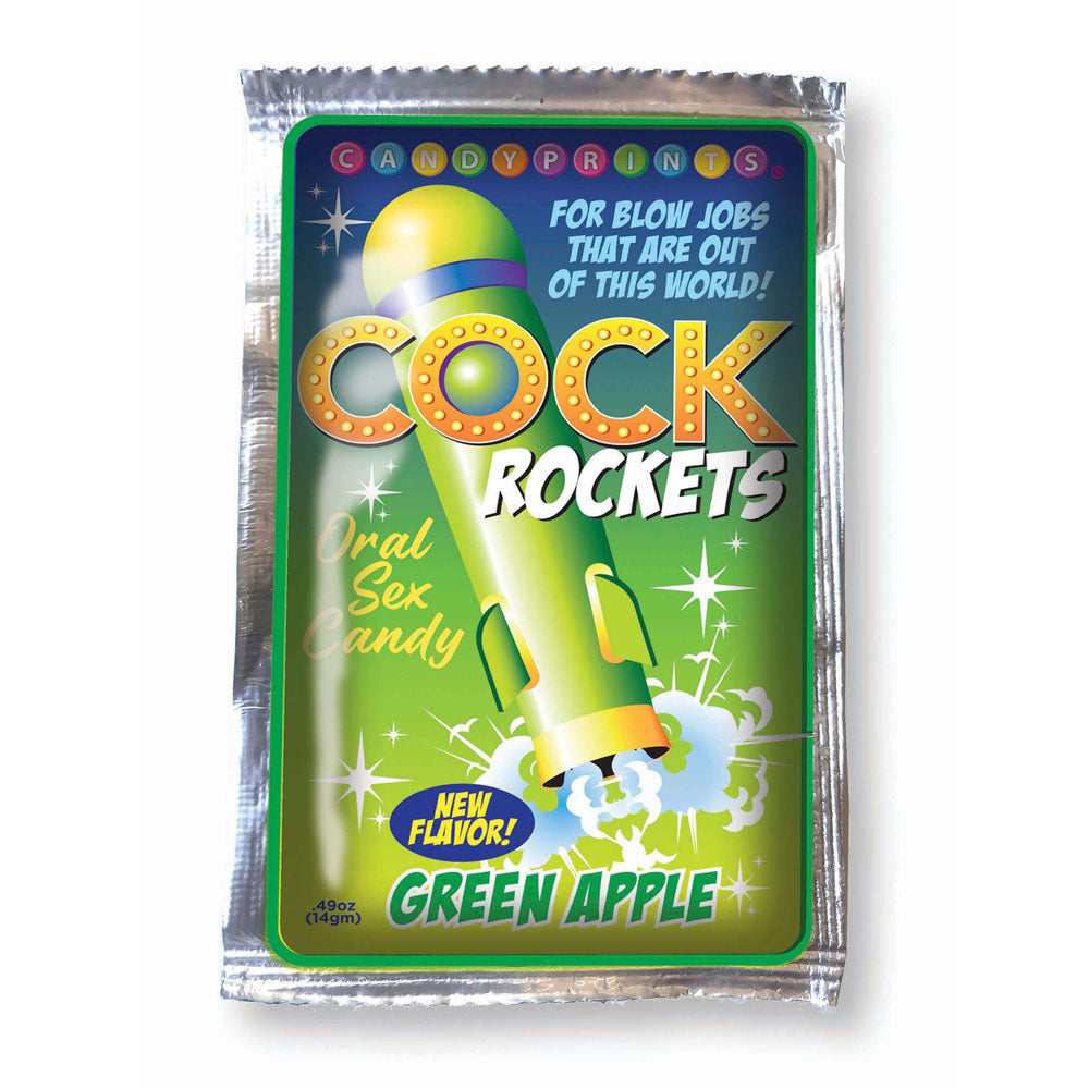 Cock Rockets Green Apple – Flavoured Oral Sex Candy 15 Gram Candy > Novelties > Candy & Edible Items - Tophatter Daily Deals