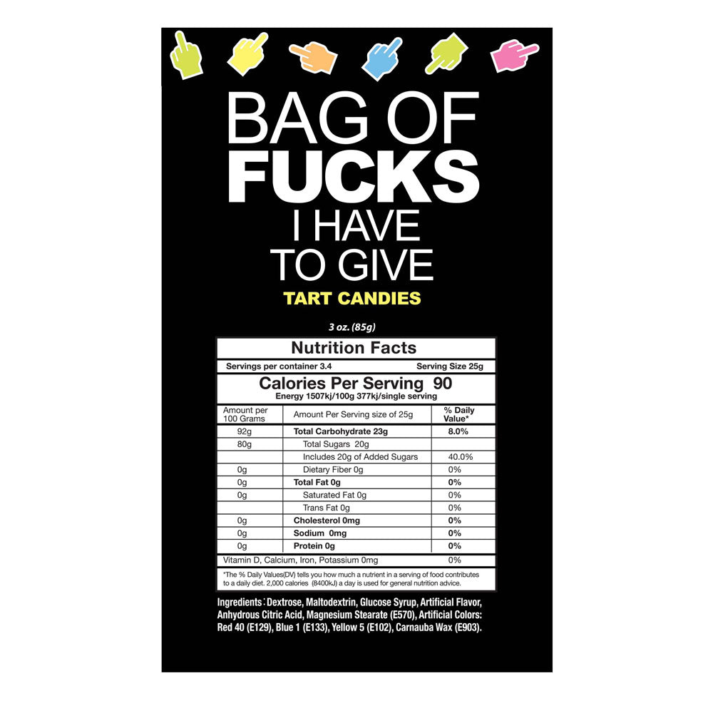 Bag of Fucks I Have to Give 3oz Bag > Novelties > Candy & Edible Items - Tophatter Daily Deals