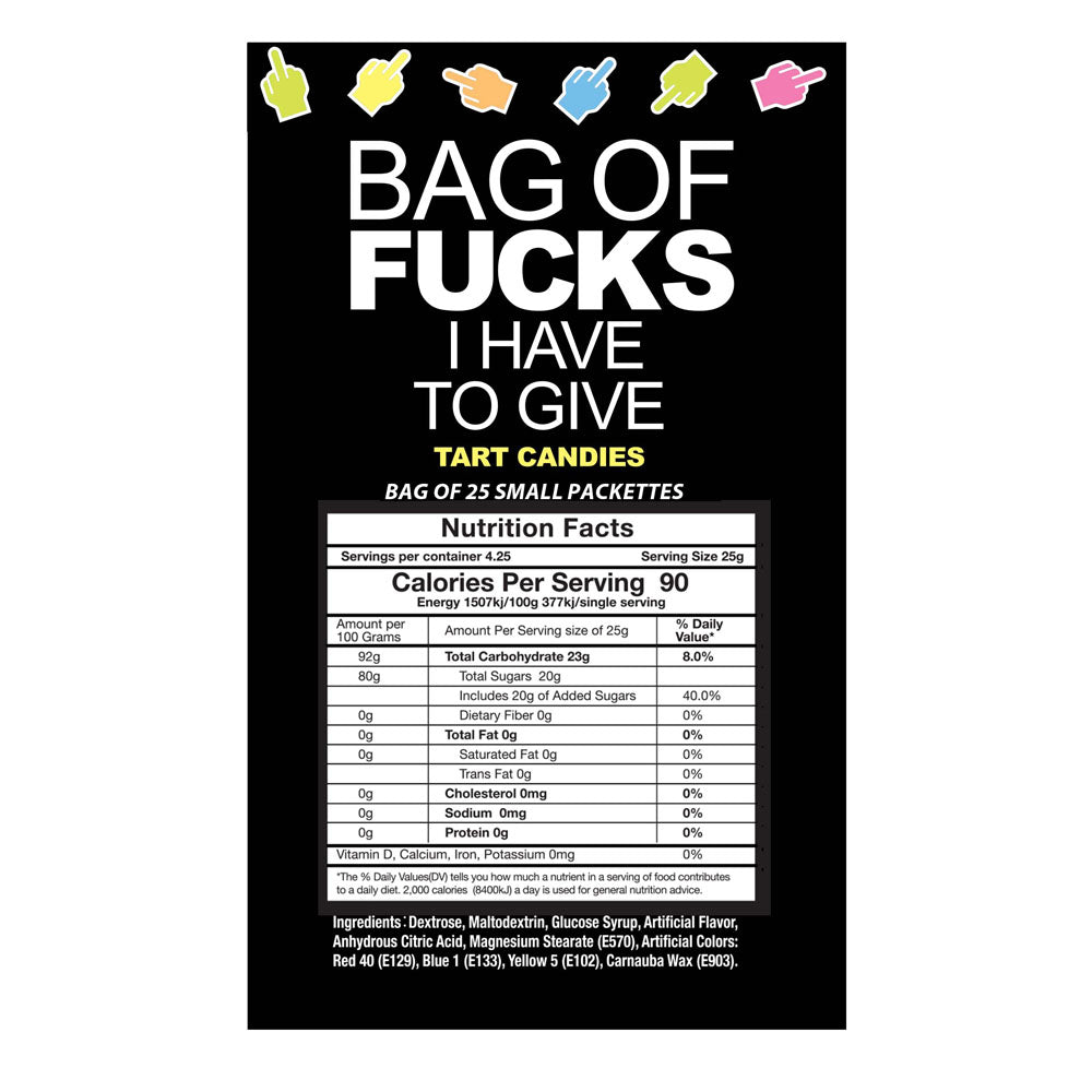 Bag of Fucks I Have to Give Bag of 25 Count > Novelties > Candy & Edible Items - Tophatter Daily Deals