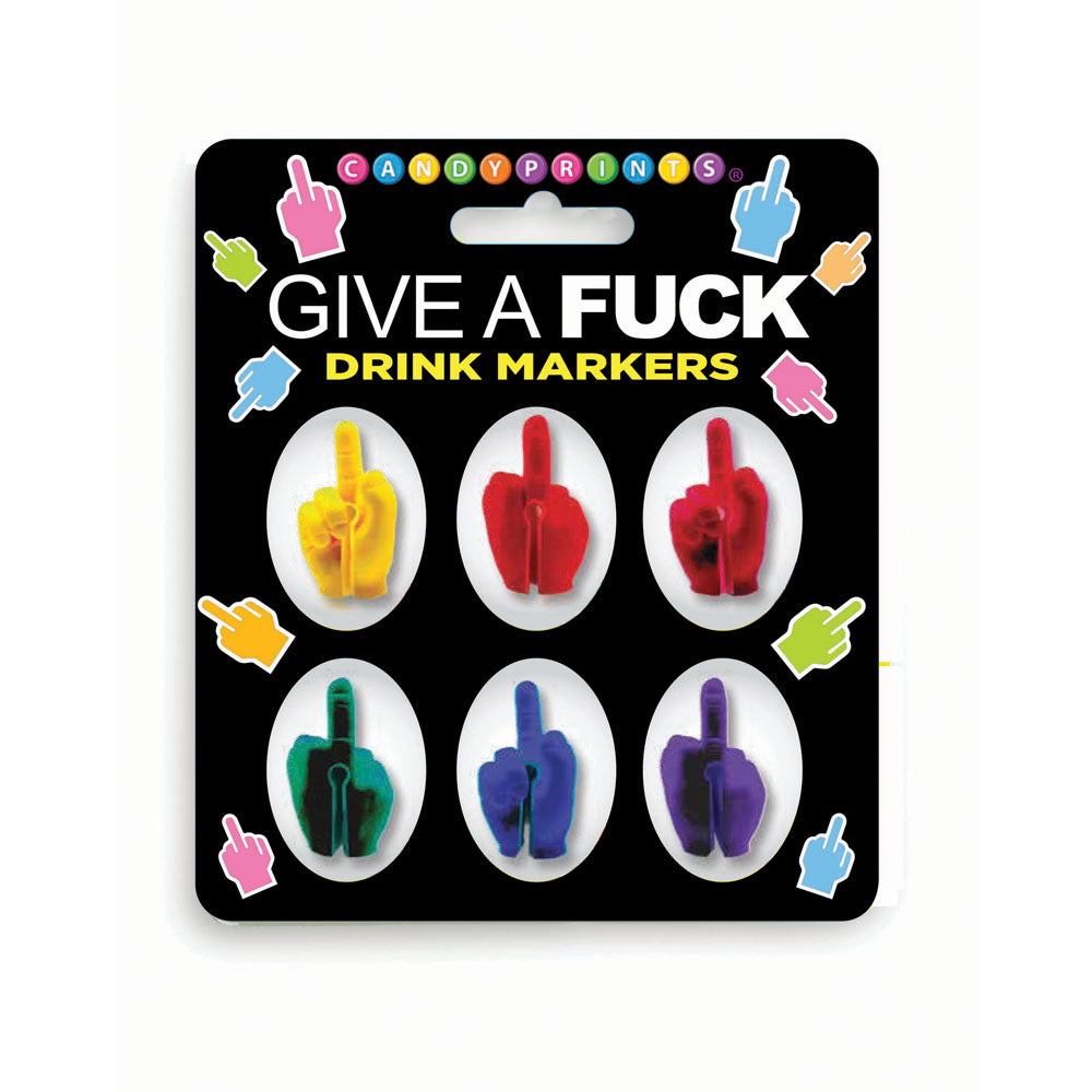 Give A Fuck Drink Markers – Set of 6 Novelty Cocktail Drink Markers > Novelties > Gag Gifts - Tophatter Daily Deals