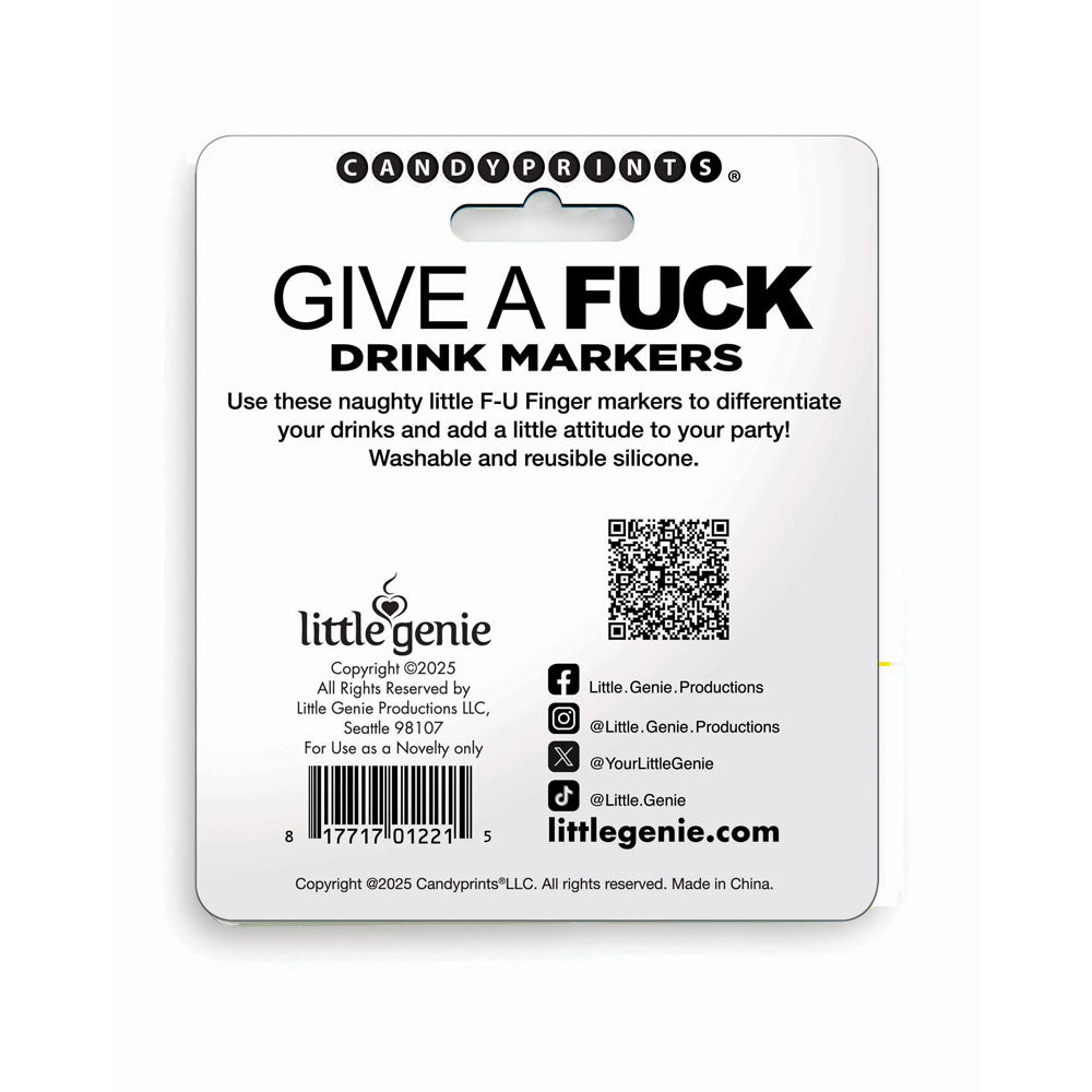 Give A Fuck Drink Markers – Set of 6 Novelty Cocktail Drink Markers > Novelties > Gag Gifts - Tophatter Daily Deals