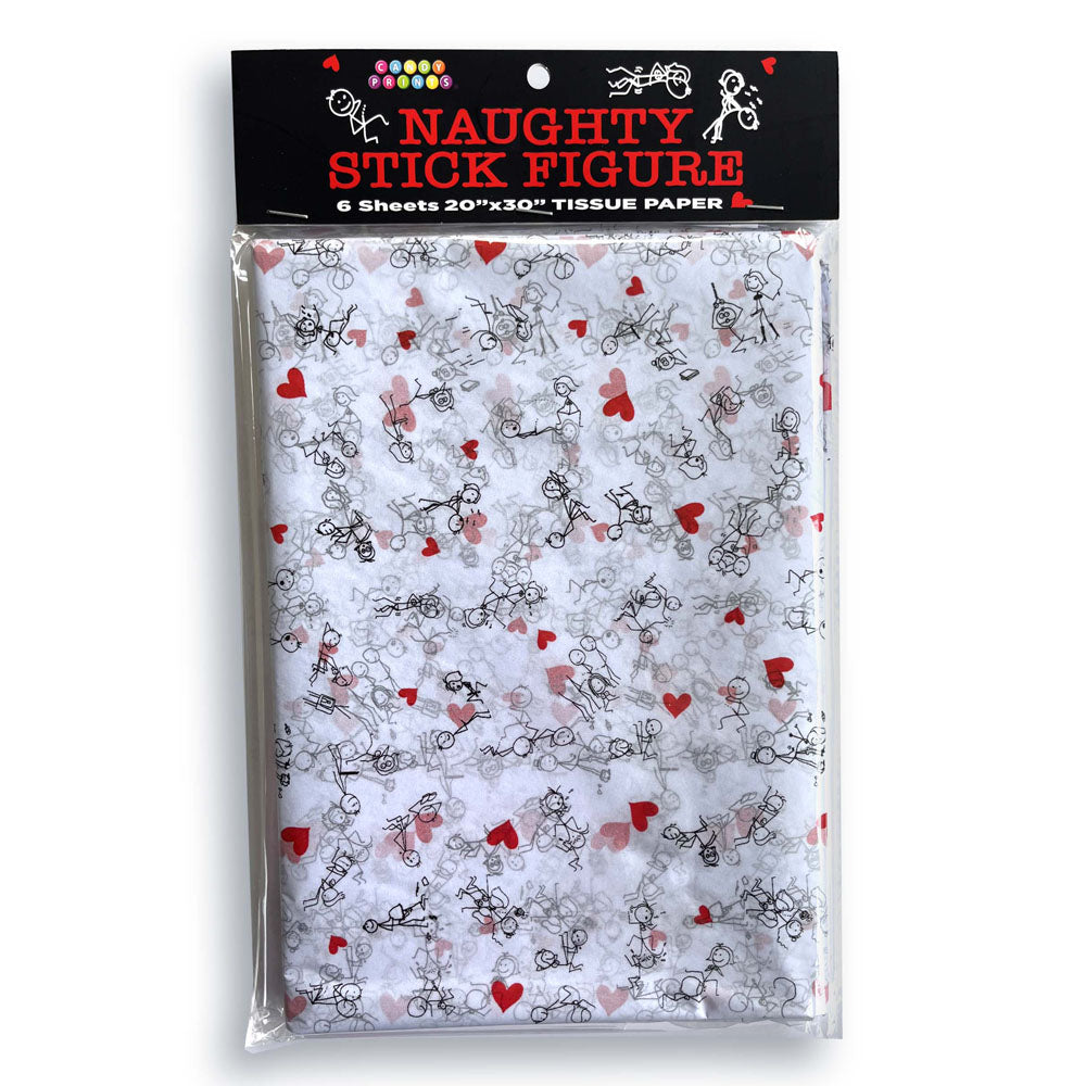 Naughty Stick Figure Tissue Paper Sheets 6 Pack Novelty Gift Wrap > Novelties > Party Supplies - Tophatter Daily Deals