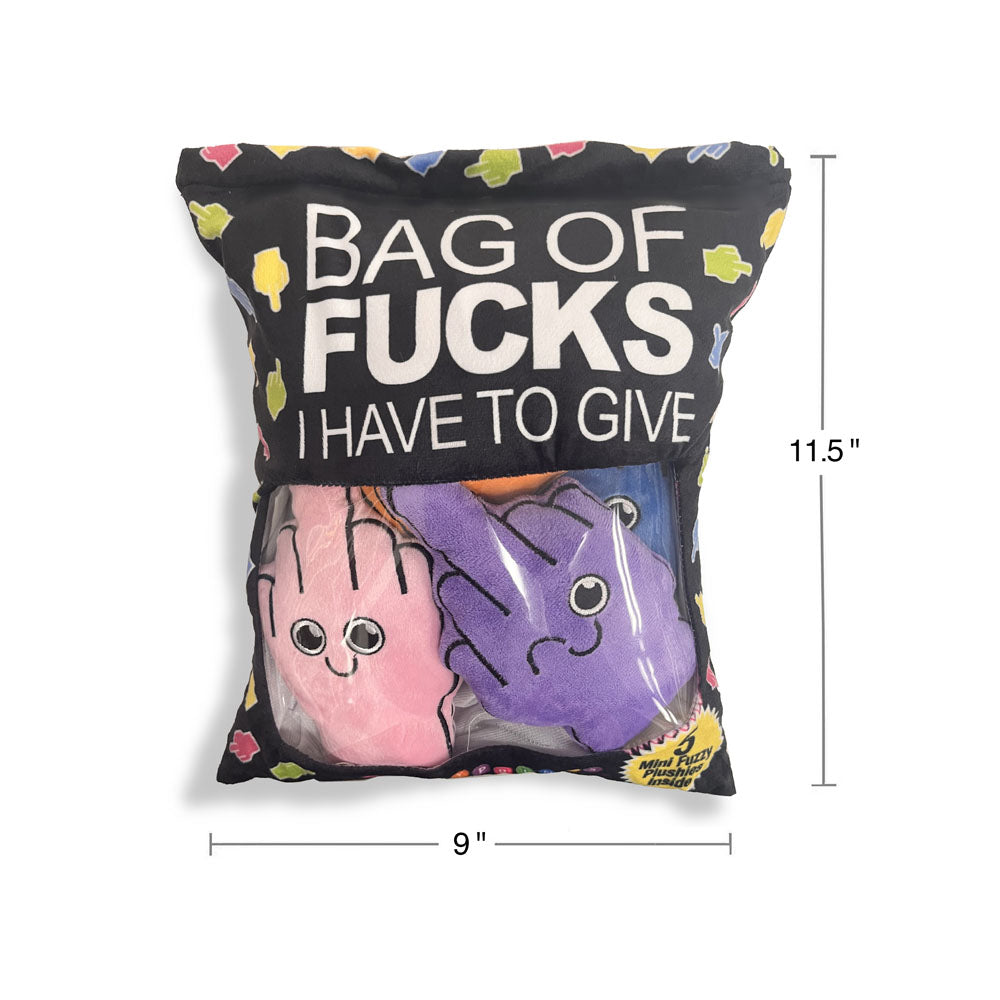 Bag of Fucks I Have to Give – Set of 5 Mini Fuzzy Plushy Pillows > Novelties > Gag Gifts - Tophatter Daily Deals