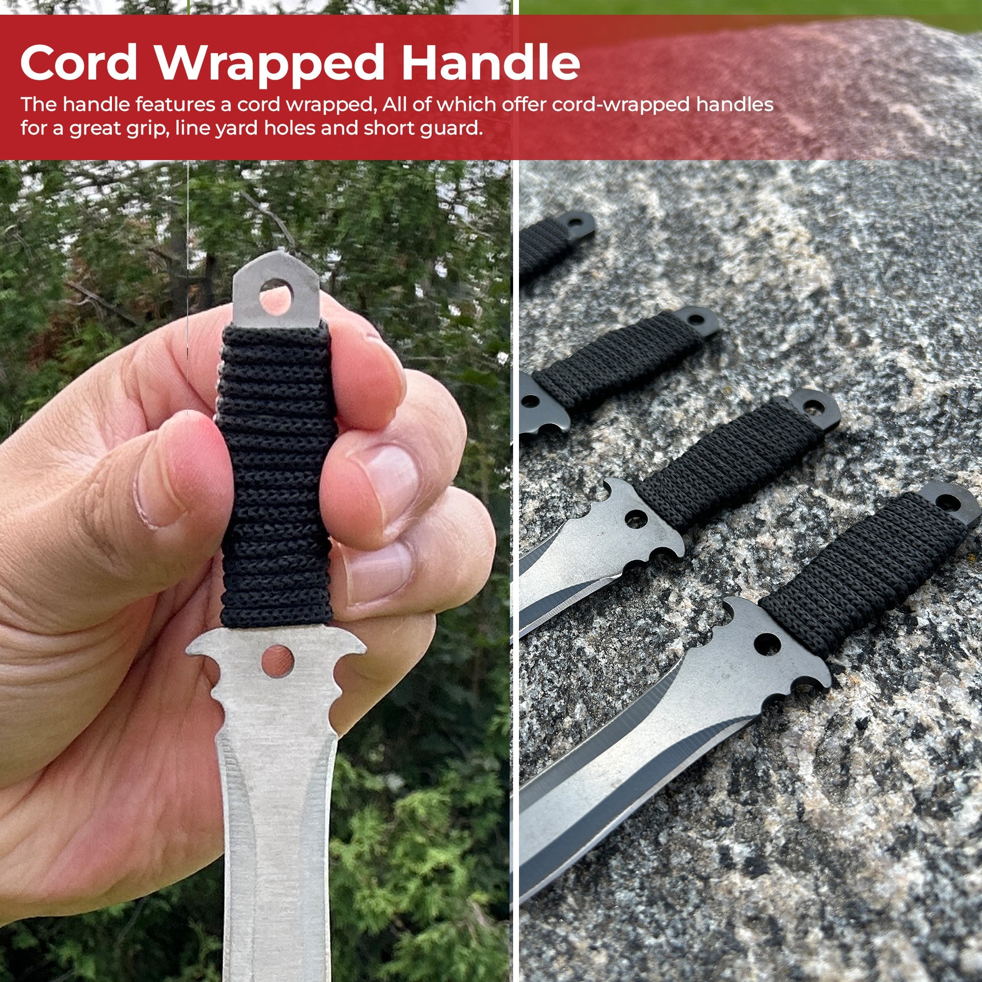 Light & Dark Throwing Knife 12 Piece Set knives - Tophatter Daily Deals