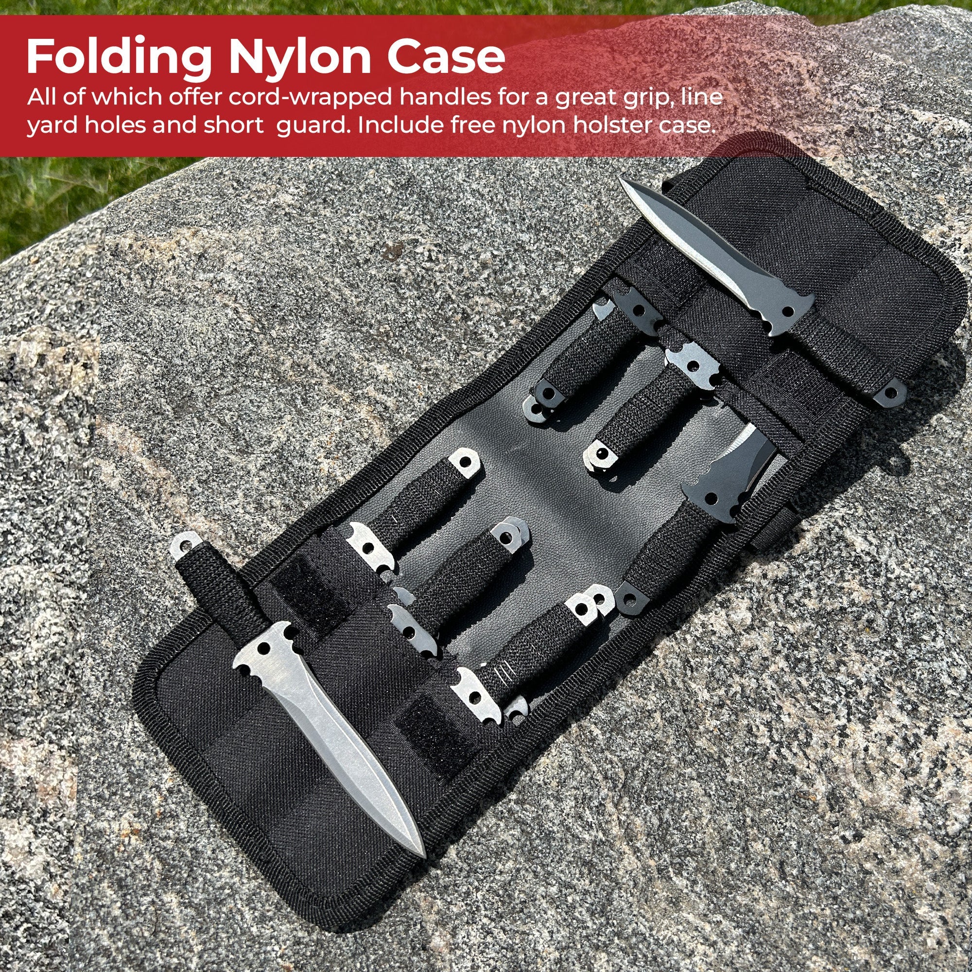 Light & Dark Throwing Knife 12 Piece Set knives - Tophatter Daily Deals