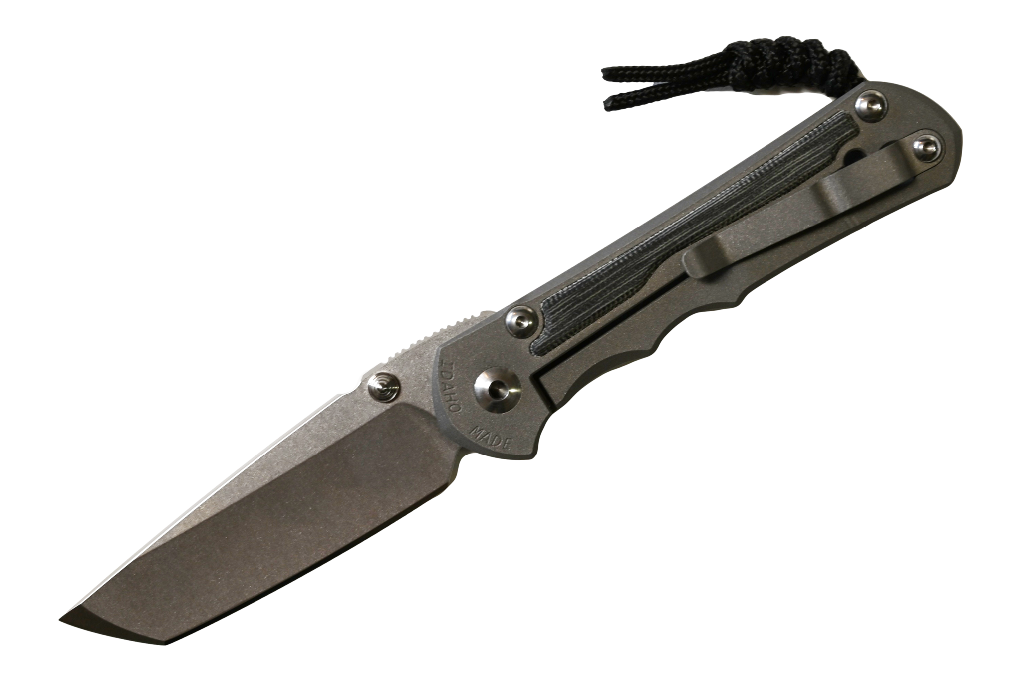 Chris Reeve Knives Large Inkosi - Left Hand - Drop Point Blade - Black Canvas Micarta Inlay - LIN-1045 Collectors - Tophatter Daily Deals
