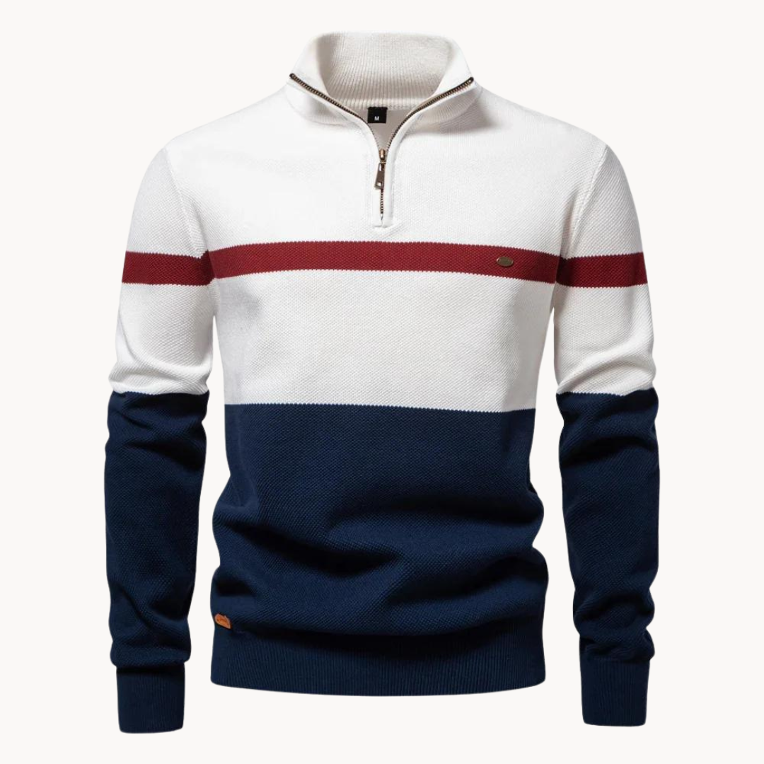 Soft Classic Men's Pullover - Half Zip, Cotton, Casual White - Tophatter Daily Deals