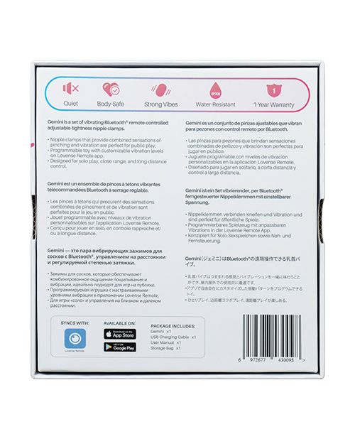 Lovense Gemini Vibrating Nipple Clamps - Tophatter Daily Deals