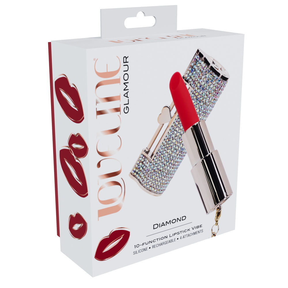Loveline Diamond – 8.3 cm USB Rechargeable Lipstick Vibrator > Vibrators > Mini Vibrators - Tophatter Daily Deals