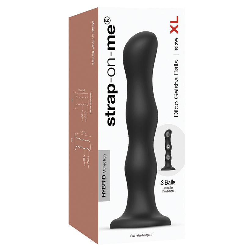 Strap On Me Geisha Dildo With Balls-Black XL - Tophatter Daily Deals