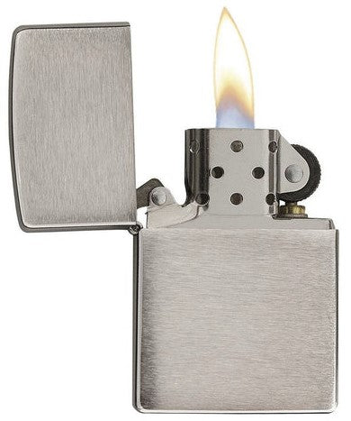 BRUSHED CHROME FLIP TOP LIGHTER - Tophatter Daily Deals