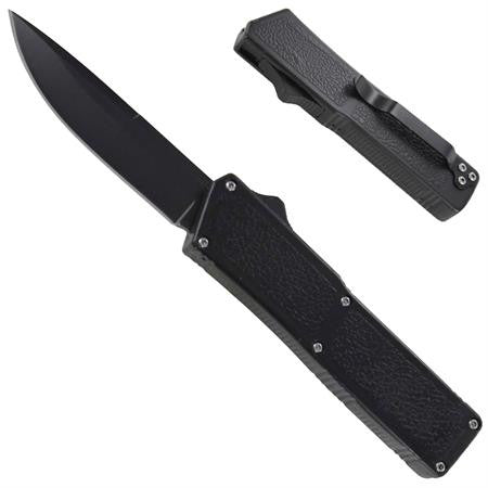 Lightning OTF Knife Dark Cloud Black Automatic Dual Action Knife-OTF - Tophatter Daily Deals