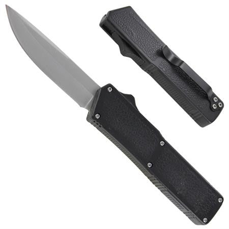 Lightning OTF Knife Dark Hurricane Black Automatic Dual Action Knife-OTF - Tophatter Daily Deals