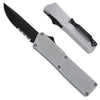Lightning OTF Knife Hail Storm Silver Automatic Dual Action Knife-OTF - Tophatter Daily Deals