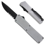 Lightning OTF Knife Hail Storm Silver Automatic Dual Action Knife-OTF - Tophatter Daily Deals