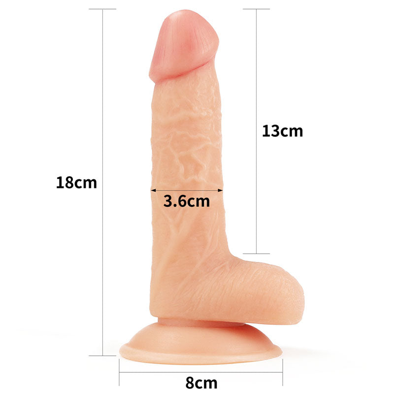 Lovetoy The Ultra Soft Dude – 7 Inch Realistic Dildo with Suction Cup > Dildos > Realistic Dildos - Tophatter Daily Deals